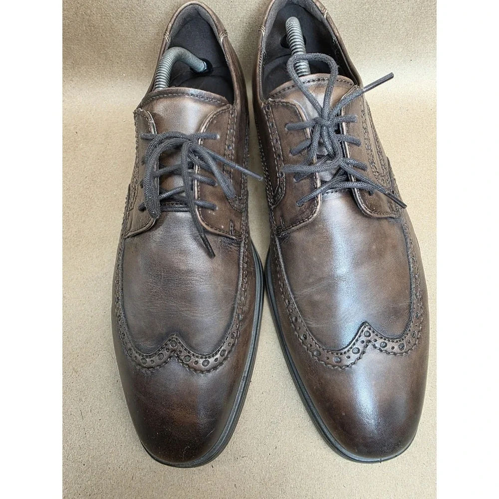 ECCO Melbourne (Us 10 Eu 40) Wing Tip Oxford, Cocoa Brown, Men's